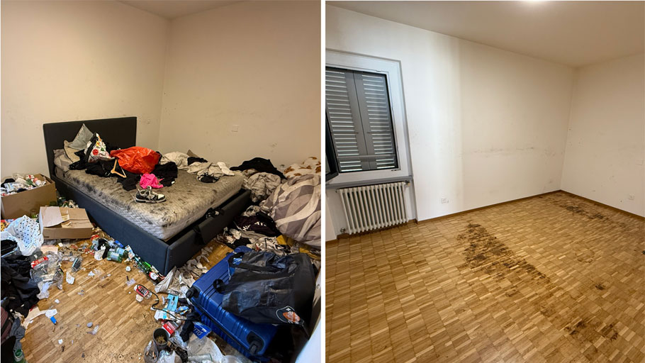 Sgombero Svuotamento, Pulizia Profonda e Sanificazione Camera - Caso Sociale